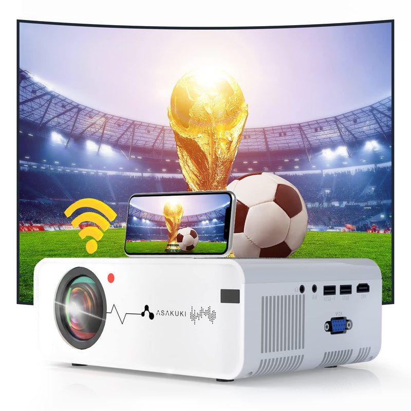 Mini Projector, Portable Wifi Movie Projector For Outdoor Use, 8000L 1080P Hd