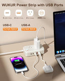 40W Travel Power Strip 2 Outlets 5 USB Ports 3 USB C 5FT Flat Plug Cruise Friendly
