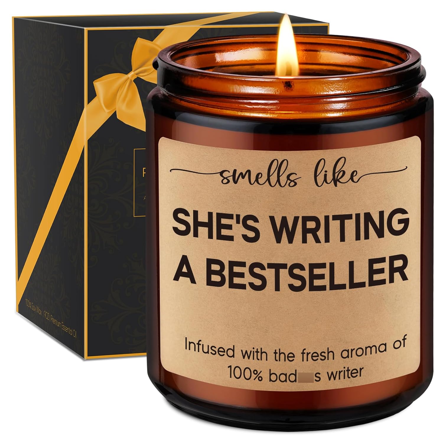 Candle, Writing Writer Gifts For Women, Creative Future Author Gifts For Writers, Valentines Day Cool Funny Literature Literary Presents For Book Novelist, Screenwriter, Young Aspiring Poet