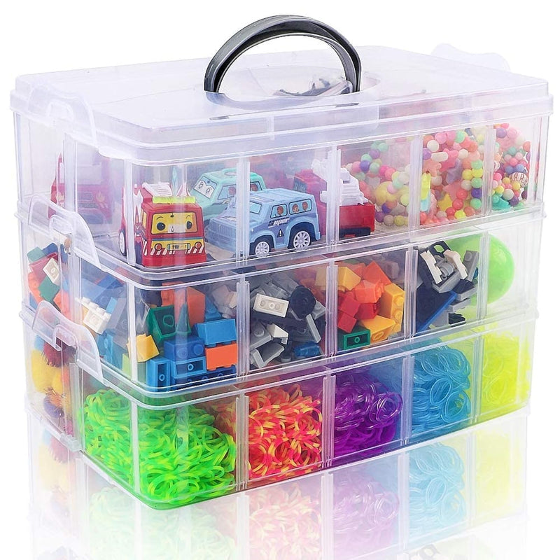 3-Tier Stackable Storage Container Box Bead Organizers And Storage For