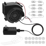2.5A Replacement Air Blower For Inflatables, Replacement Inflatable Air Fan Blower With 10 White Led Lights & 12V/3A Ada