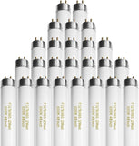 25 Pack 4FT T8 Fluorescent Bulbs F32T8 32W 6500K Daylight G13 Base 2500LM
