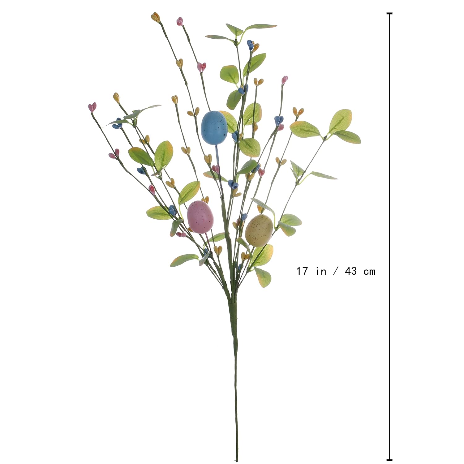 Artificial Easter Flowers 6 Pack Easter Floral Stems 17 Inch Egg Picks With Berries For Vase Table Centerpiece Crafts Easter Decorations