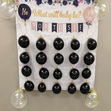 Baby Gender Reveal Party Supplies Game Ideas Kit, Baby Gender Dart Board Games, Blue Pink Confetti With Balloons, Boy Or Girl, He Or She Navy And Blush Gender Reveal Decorations