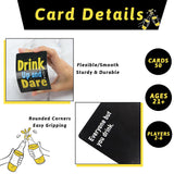 Drinking Games For Adults,Drink Up And Dare,Adults Games For Game Nights, Exciting Card Games For Bachelorette Party Games & 21St Birthday Gift, With 50 Funny Game Cards, Spice Up Your Party