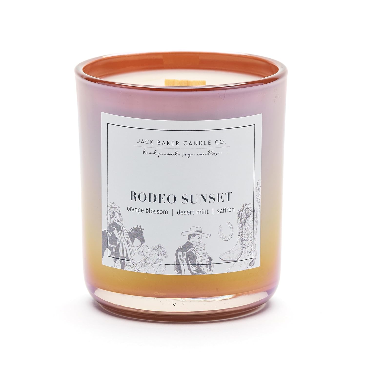 Moonstone Candle, Made With Soy Wax And Essential Oils (Rodeo Sunset)
