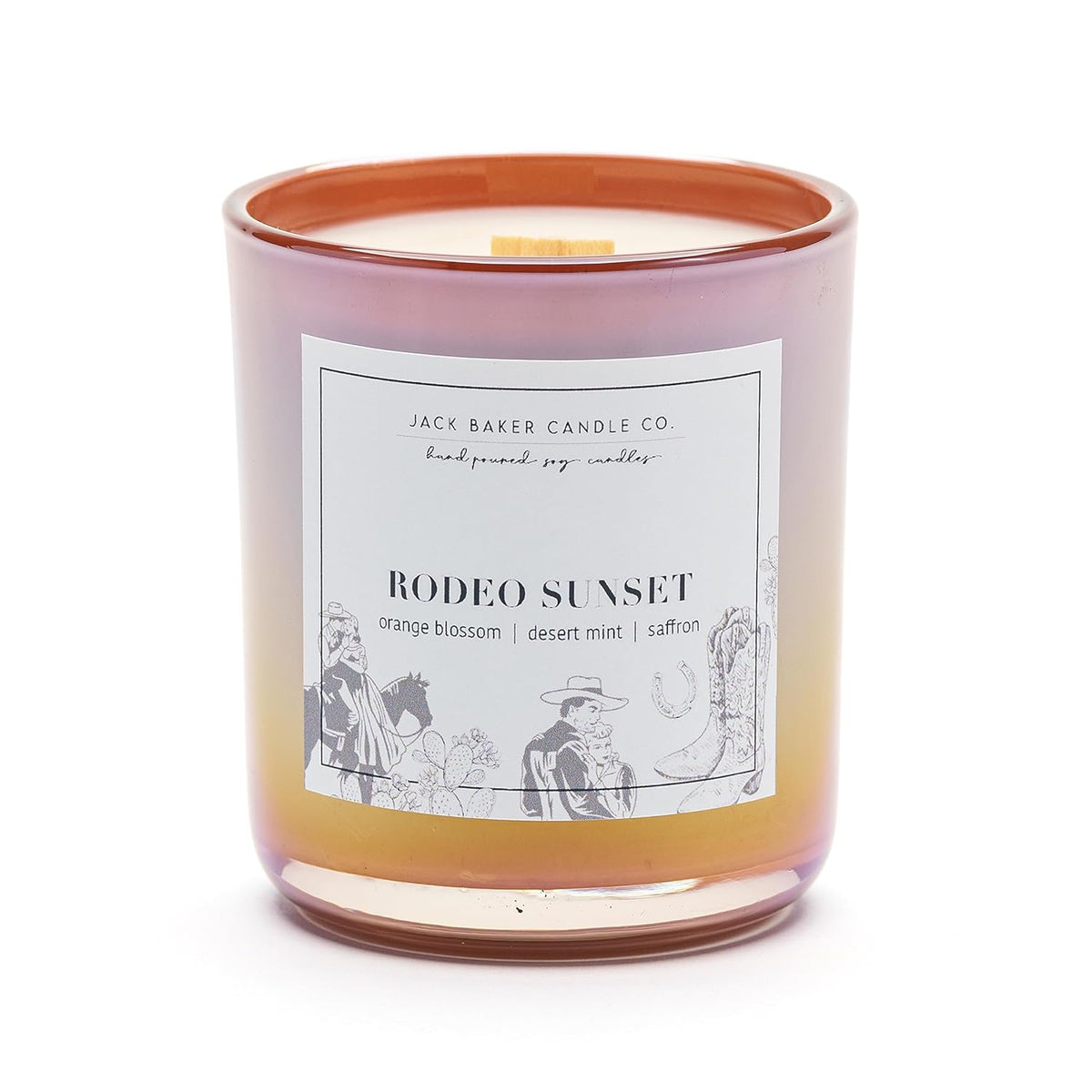 Moonstone Candle, Made With Soy Wax And Essential Oils (Rodeo Sunset)