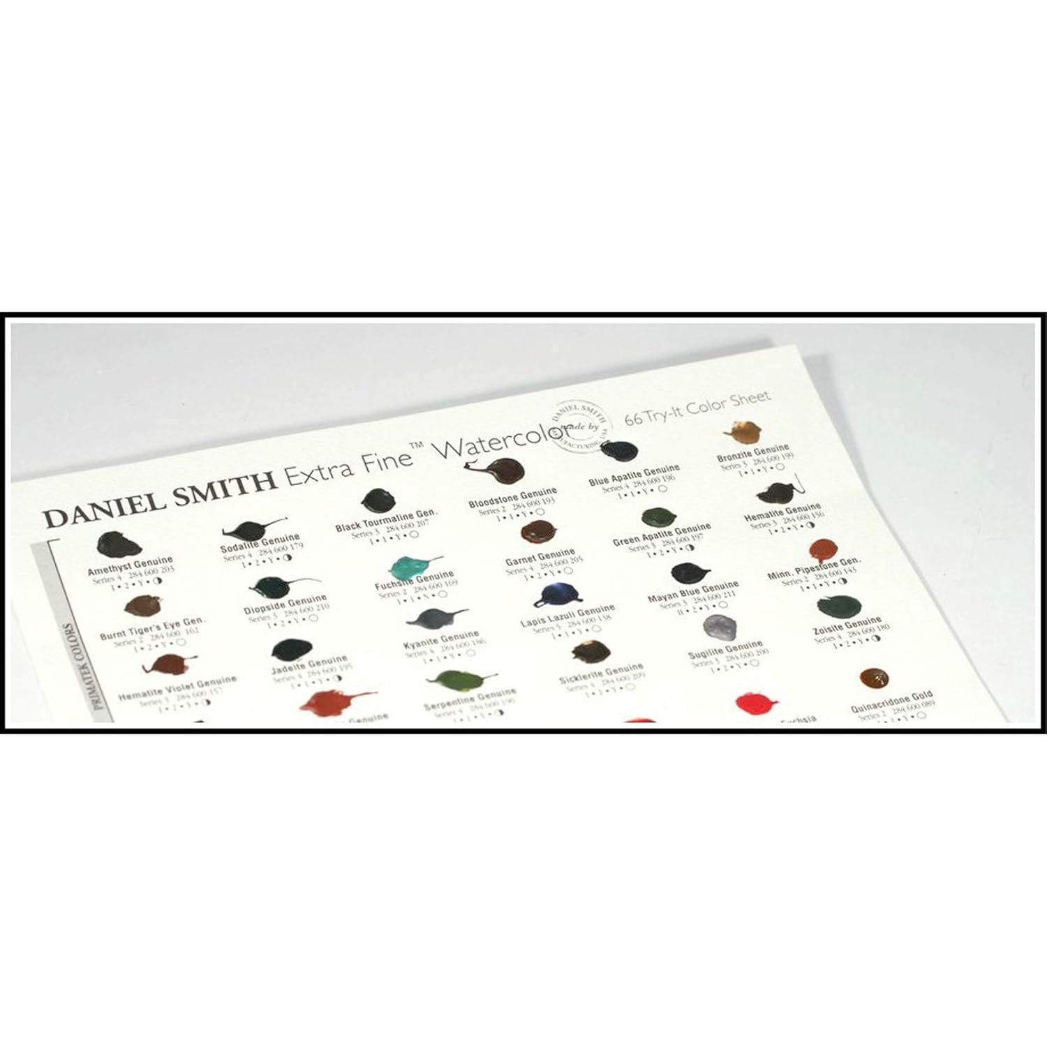 DANIEL SMITH 001900501 Extra Fine Watercolor 66-Dot Try-It Card, Multi Color
