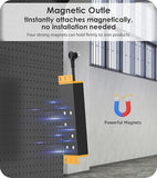 Magnetic Heavy Duty Yellow Power Strip with 8 Outlets and 6FT Cord for Garage and Workshop