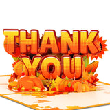 Thank You Pop Up Card, Pumpkins Maple Leafs Card, 3D Popup Greeting Cards For Thanksgiving, Gratitude, Birthday, Mother'S Day,Valentine'S Day