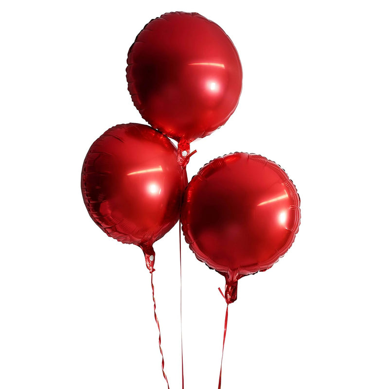 18Inch Red Round Foil Mylar Balloons Wedding Bridal Shower Anniversary