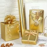 Gold Metallic Wrapping Paper Roll - Matte Solid Color Gift Wrap Paper - Gold Gift Wrapping Paper For Birthday Christmas Wedding Mother'S Day Graduation, 17 Inches X 32.8 Feet