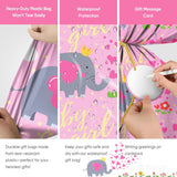 Extra Large Pink Elephant Baby Shower Plastic Gift Bags 36X56 Inch Jumbo Baby Girl Gift Bag Elephant Themed Girl Kids Gender Reveals New Parent Party Favors