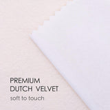 White Velvet Ribbon Set 3/8"" X 15 Yd Wooden Spool Fabric Trim 3 Rolls * 5 Yd For Christmas Wreath Decoration Handmade Craft Ornaments Gift Wrapping & Bow Making (Cream)