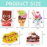 36 Pack Valentines Day Cards For Kids, 12 Assorted Food-Themed Die-Cut Designs With Envelopes & Stickers For Classroom Exchange, School Party, Non-Candy Valentine Handouts