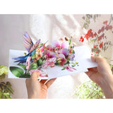 Birthday Cards For Women - Hummingbird Pop Up Card, Handmade Gift For Mom, Wife, Grandma, Daughter, Friend – Greeting Cards For All Occasions (Hummingbird And Orchid)