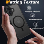 2024 New Magnetic for iphone 16 Case Black Magnetic Circle