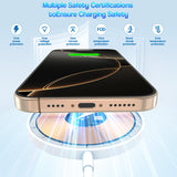 Magnetic Wireless Charger For Iphone 16 15,2Pack 6Ft 15W Apple Fast Mag-Safe Charger,With Usb C Fast Charging Block Adapter For Iphone 16/16 Pro/Pro Max/15/14/13/12/Plus/Pro/Pro Max,Airpods 3/2/Pro 2