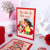 36 Pack Vintage Valentine'S Day Greeting Cards Retro Boys Girls Prints Note Cards With Red Envelopes Stickers 4 X 6 Inch Blank Note Cards For Wedding Anniversary Supplies, 9 Design