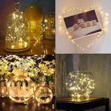 6 Pack Battery Operated Fairy Lights CR2032 6.6FT 20 LED Warm White Silver Wire String Lights for Bedroom Christmas Wedding Party DIY Decoration