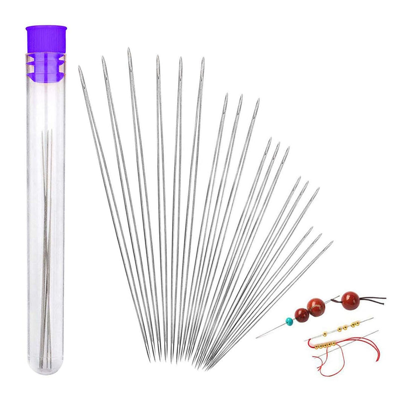 18 Pieces Beading Needles, 6 Sizes Seed Beads Needles Big Eye Beading Needles