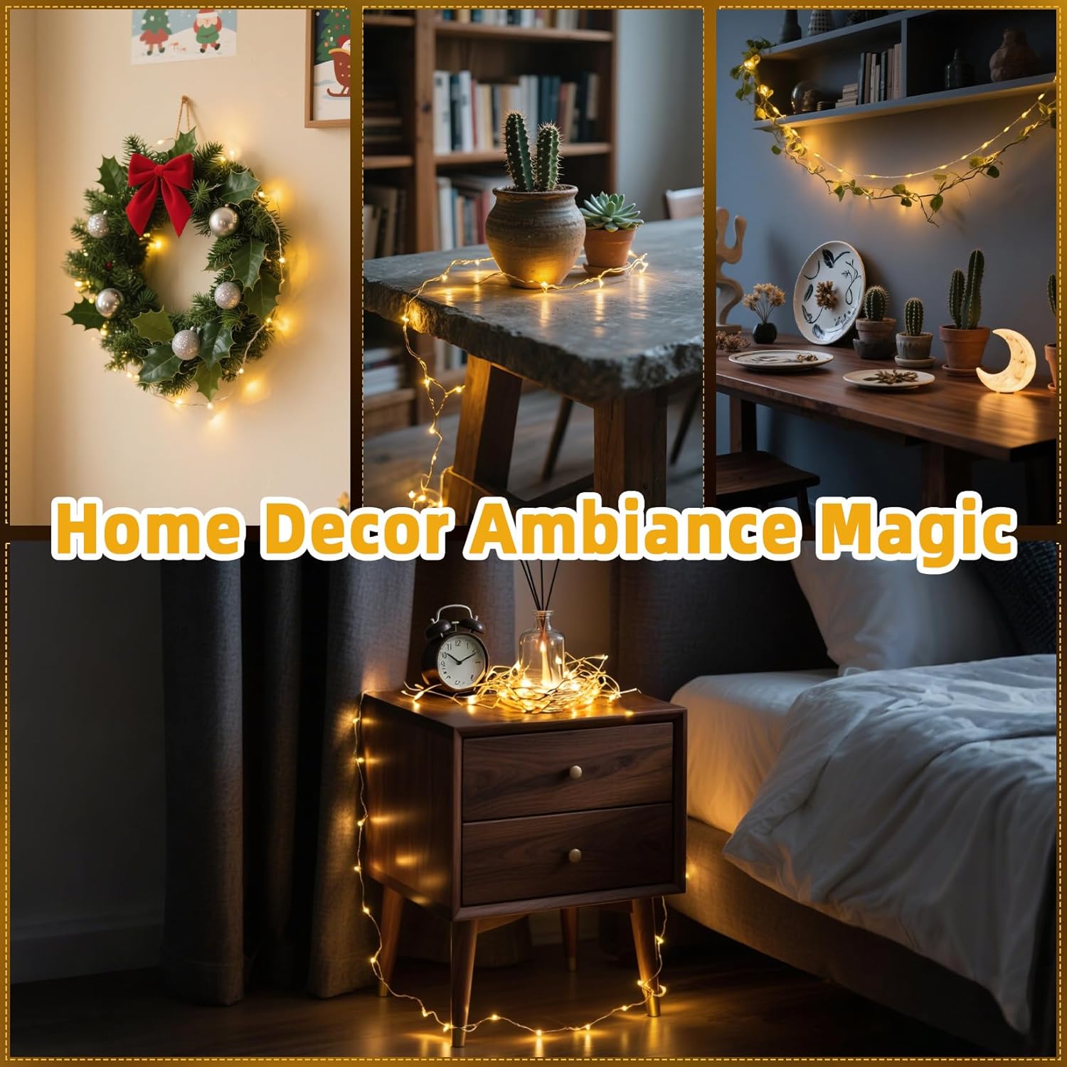 Christmas Fairy Lights - 6 Pcs String Light Indoor Battery Operated Warm White Lights For Christmas Tree, Diy Crafts, We
