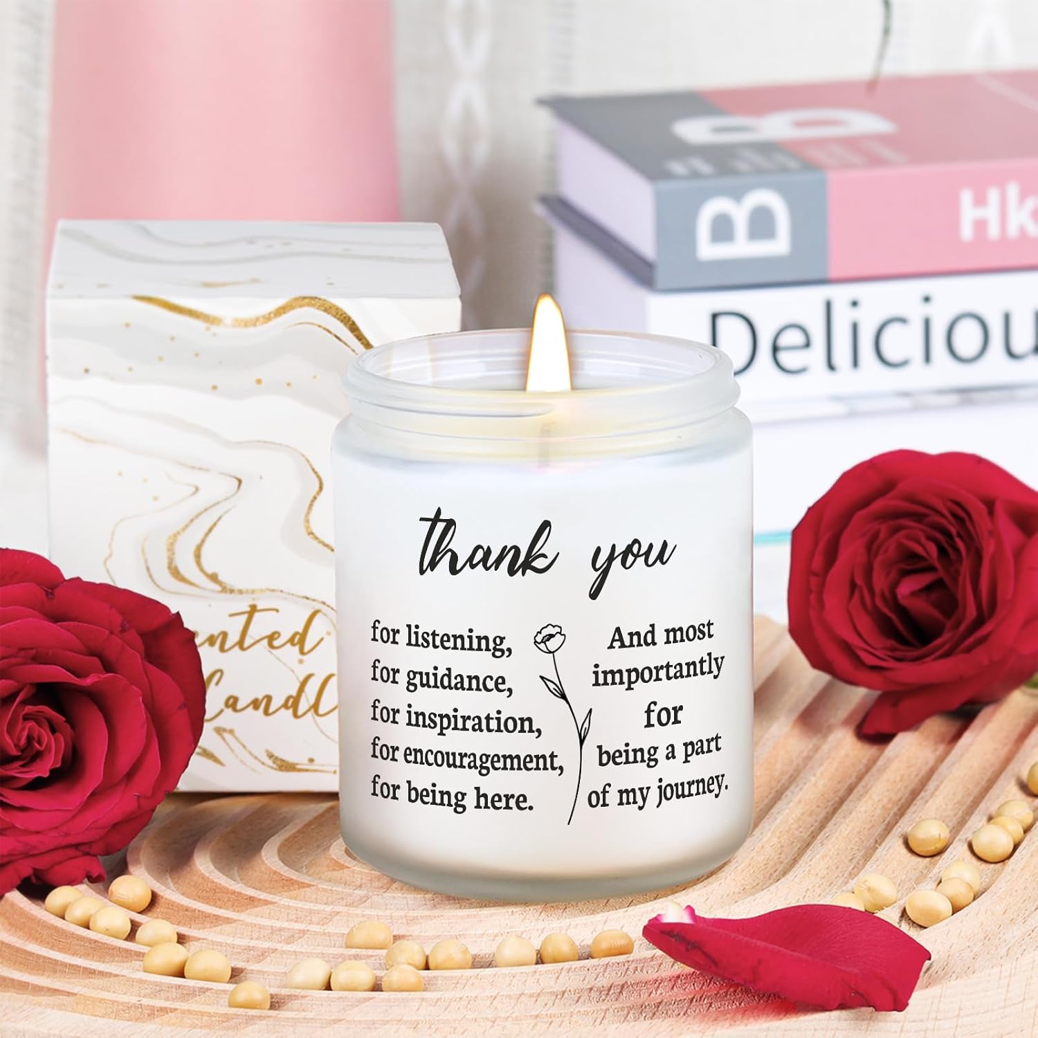 Best Gifts For Boss Lady Women Female, Thank You Appreciation Gifts For Boss Teacher Supervisor Manager Nurse Therapist Counselor, Lavender And Eucalyptus Scented Candle