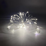 2 Pack Battery Operated Mini LED Fairy Lights 10FT 30 LED Cold White String Lights with Timer Silver Wire for Wedding Centerpiece Party Decor