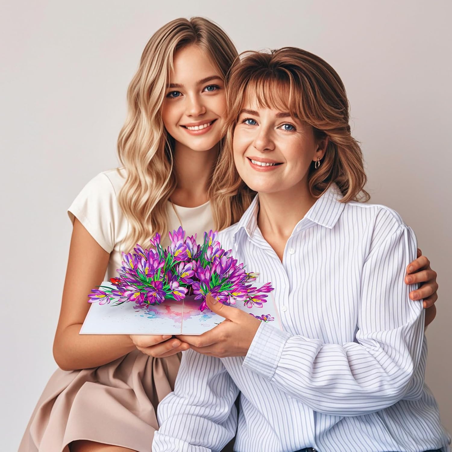 Pop Up Birthday Card - 7.9” X 5.8" 3D Pop Up Flower Cards For Mother Day Birthday Thank Yous Get Well Or Any Occasion -Mothers Day Card For Mom Grandma Wife And Women