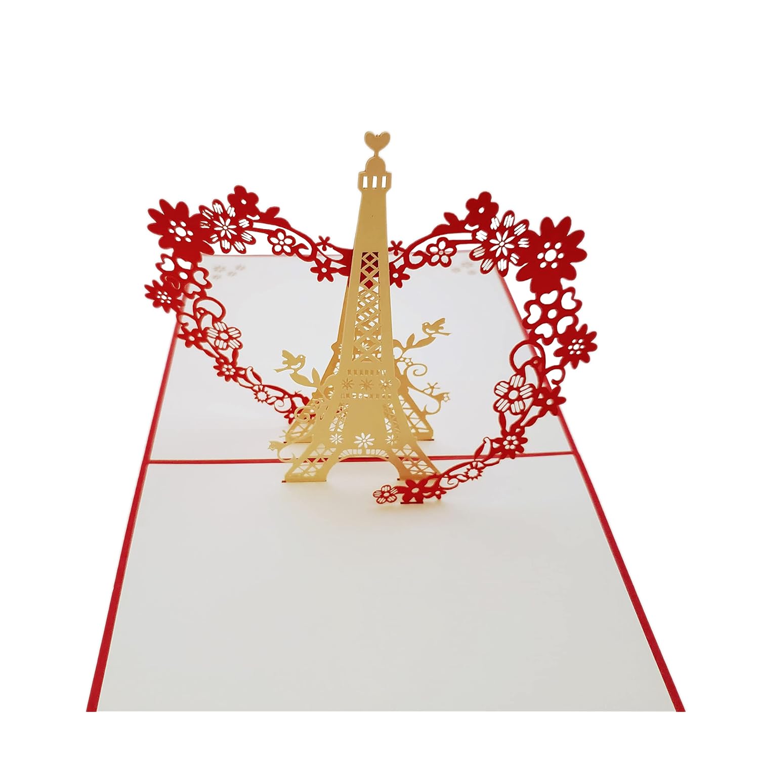 Eiffel Tower With Love Pop Up Greeting Card – Cute Card For Wife, Congrats Anniversary Card, Thinking Of You, Valentine'S Day, Paris Themed Decor, Romantic Daughter'S Engagement