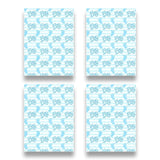Baby Shower Wrapping Paper Boy, Blue Footprints Boy Baby Shower Wrap Paper Folded Flat 19.6X27.5 Inches Per Sheet With Ribbon Set For Newborn Infant Kids Birthday Holiday Celebration Party Gift Wrap