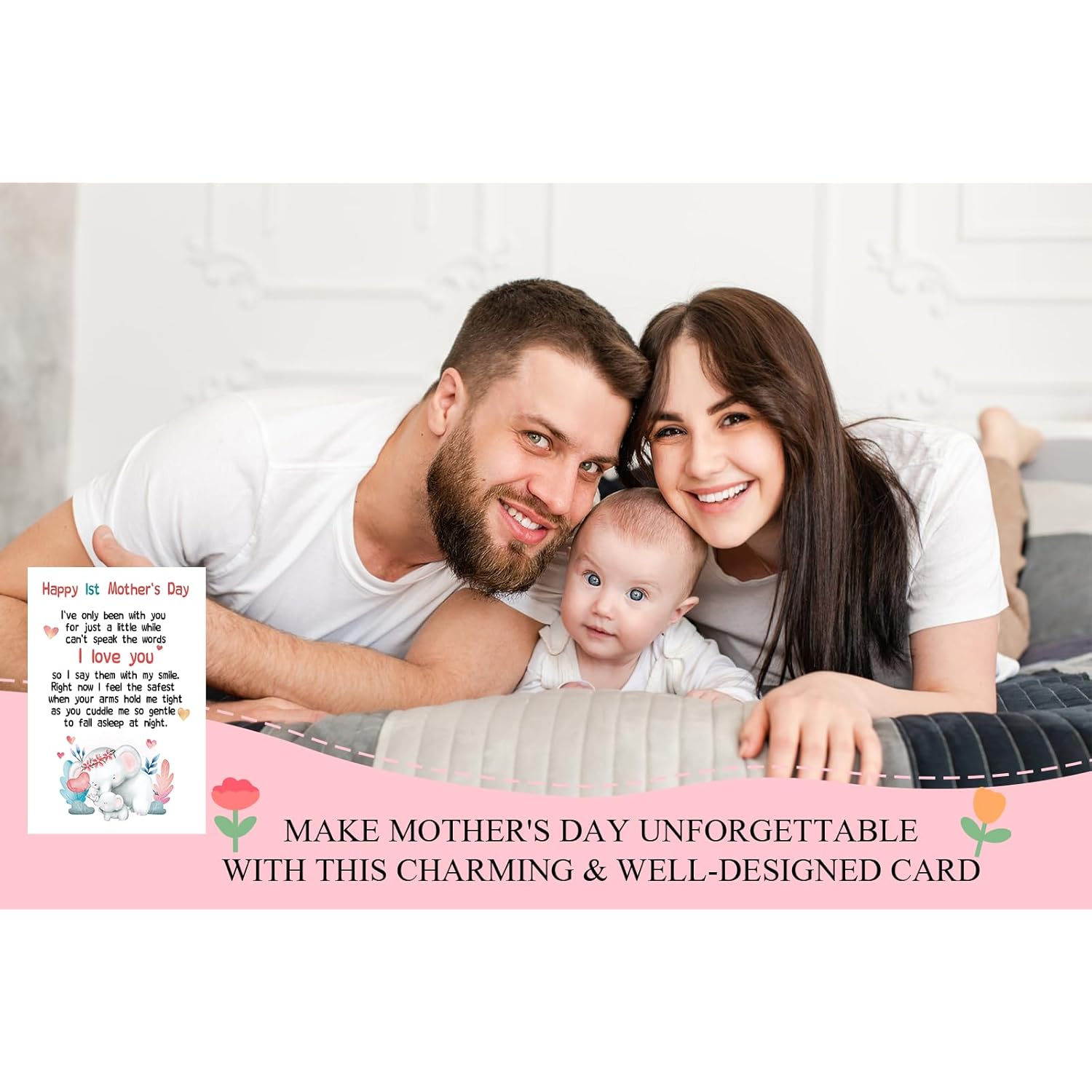 Mothers Day Card-For For New Moms, Card Set With Envelope And Stickers For First Time Mom Pregnant Mom Mother To Be Mommy
