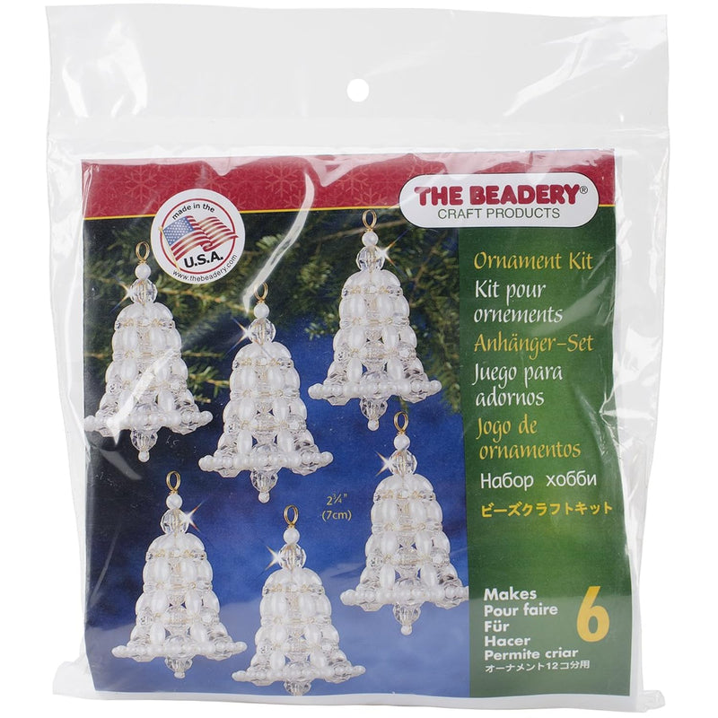 Bok-7283 Holiday Beaded Ornament Kit, Crystal And Pearl Bell