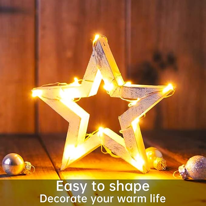 12 Pack Battery Operated Fairy Lights 7FT 20 LED Warm White Waterproof Silver Wire String Lights for Bedroom Wedding Party Decor