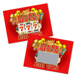 Lucky 7 Scratch Off Game Cards, Slot Machine 25 Count Bulk Game Cards For Business Party Prizes, Promotions, Employee Rewards, Fundraisers, And Casino Events. Made In Usa, Red