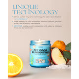 Pet Odor Eliminator Candle - Oceanic Flavor Odor Eliminating Candle, Highly Fragranced Air Freshing Scented Candles, Natural Soy Wax, 9 Oz