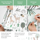 Extra Large Woodland Animal Baby Shower Plastic Gift Bags 56*36 Inch Jumbo Forest Animal Present Gift Bag Baby Girls Boys Newborn Parties Favors Decorations Hello Baby Whimsical Hand Drawn Style