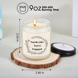Engagement Gifts For Couples Women, Present For Newly Engaged Couples, Fiance Gift For Women, Engaged Scented Soy Wax Candle, Bridal Shower Bride To Be Gifts