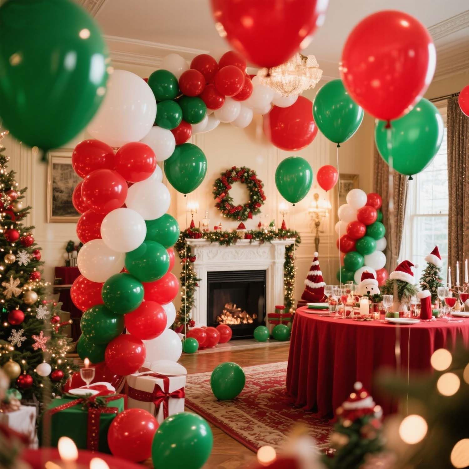 Red White And Green Balloons 12 Inch Latex Balloons 81-Pack For Party Balloons For Christmas Wedding Birthday Baby Shower Party Decorations