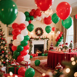 Red White And Green Balloons 12 Inch Latex Balloons 81-Pack For Party Balloons For Christmas Wedding Birthday Baby Shower Party Decorations