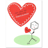 Amino Acid Science Valentine'S Day Card (4.25" X 5.5") By