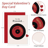 Valentines Day Card For Him Her - 180° Spinning Vinyl Record Love Card For Husband Wife Boyfriend Girlfriend - You'Re My Favorite - Anniversary, Birthday Card With Envelope & Sticker