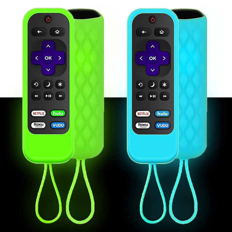 2Pack Remote Case Compatible With Roku Tcl Hisense Remote Controls,Silicone Pr