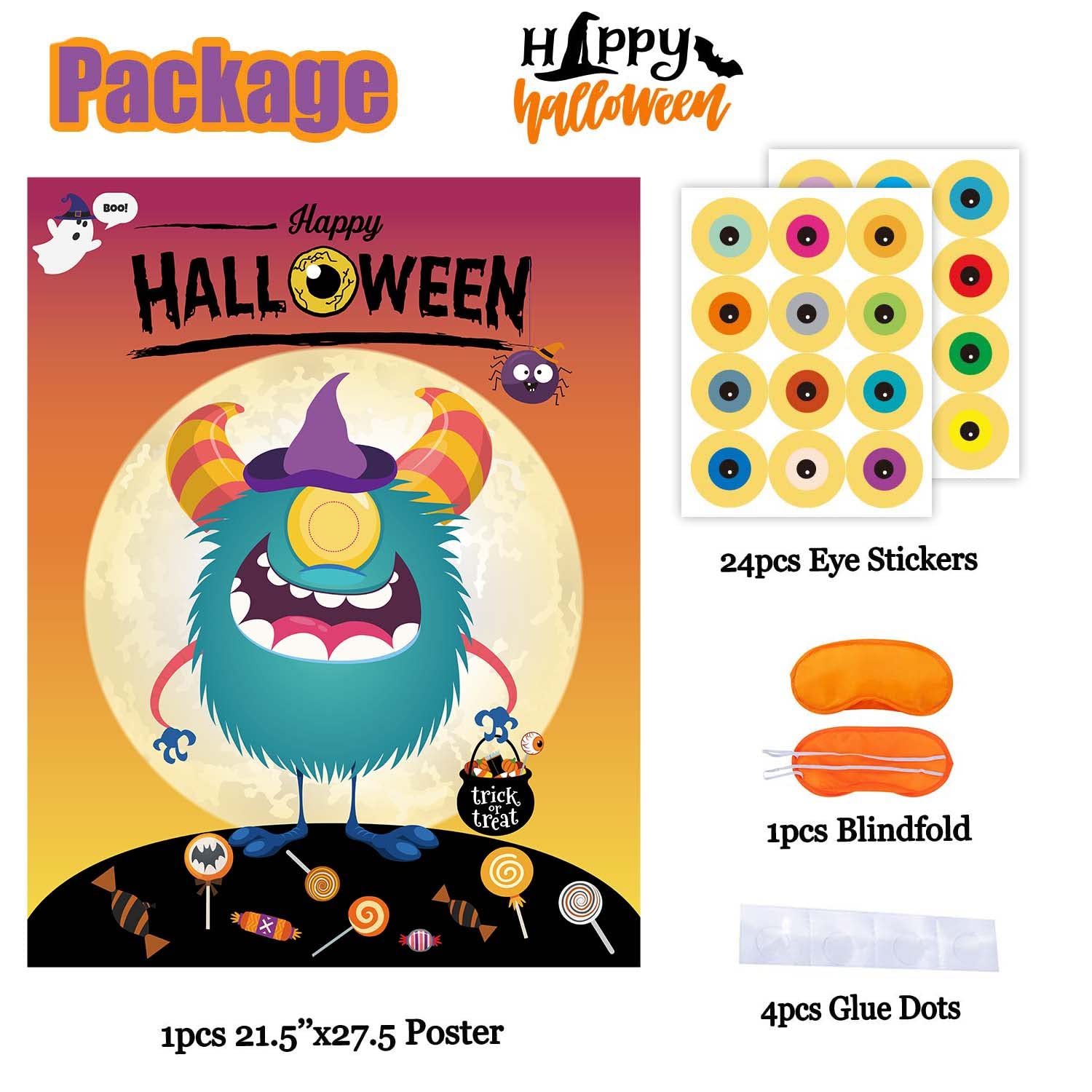 Halloween Party Games For Kids Halloween Game Pin The Eye On The Monster Game Activities Hallowee N Pin The Tail Games