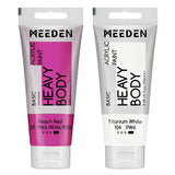 Acrylic Paint Peach Red: 100Ml/3.38Oz Heavy Body Acrylic Paint Tube Bundled With Additional Titanium White Color For Art Craft Painting