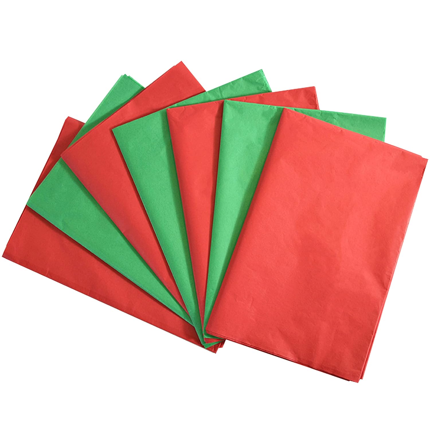 100 Sheets 20"X14" Red And Green Tissue Paper Bulk For Gift Bags,Gift Wrapping Arts Craft Party Favor Christmas Decoration