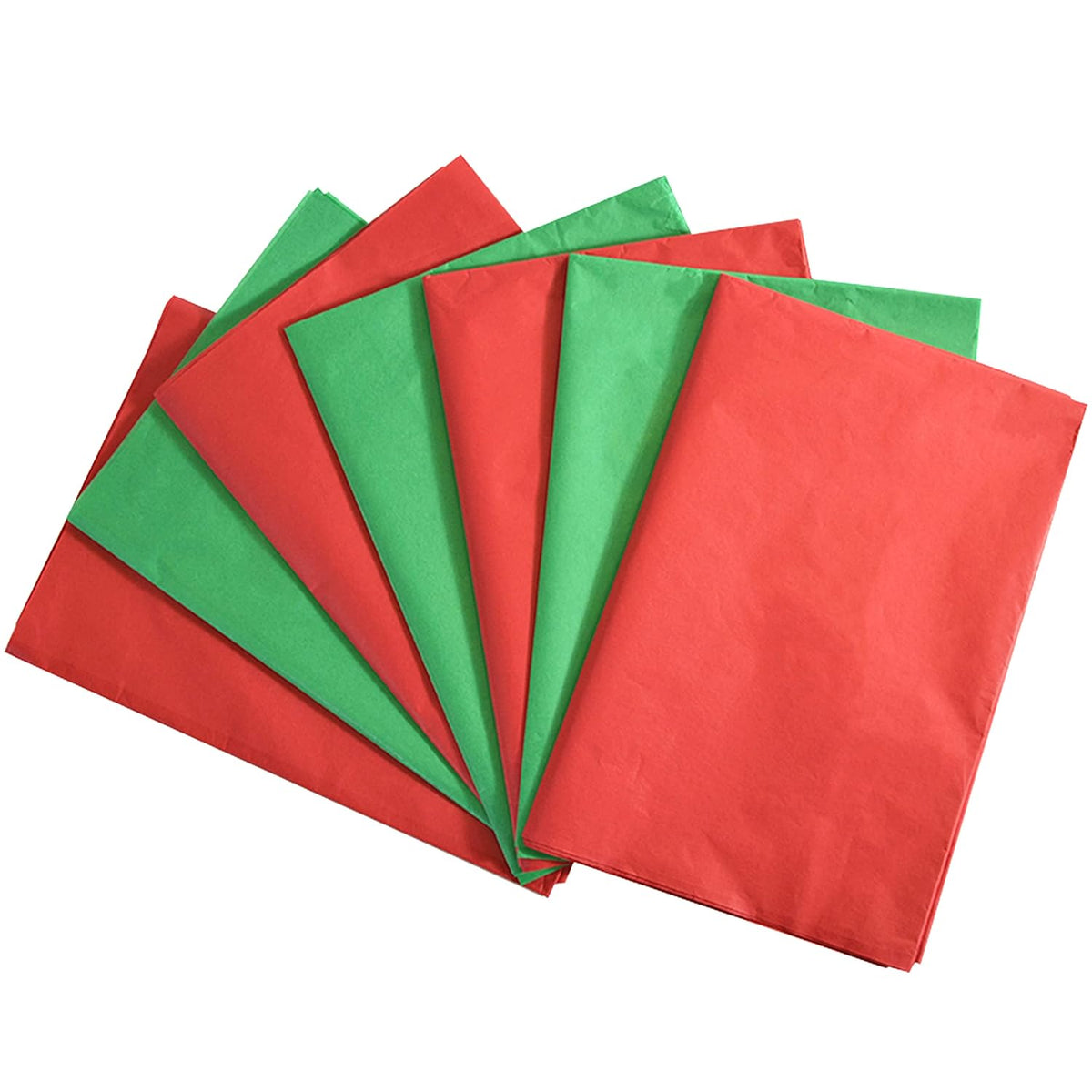 100 Sheets 20"X14" Red And Green Tissue Paper Bulk For Gift Bags,Gift Wrapping Arts Craft Party Favor Christmas Decoration