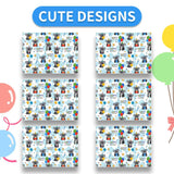 Koala Wrapping Paper Happy Birthday Wrapping Papers, Cute Koala Balloons And Gifts Printed On Blue White Checkered Background Gift Wrap Paper - 4 Sheets Folded Flat - For Birthday, Holiday, Wedding, Baby Shower Wrap