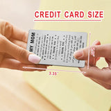 Love Mom Gifts From Daughter - Mom I Will Always Be Your Little Girl - Birthday Card For Mother, Engraved Wallet Card, Mothers Day, Christmas