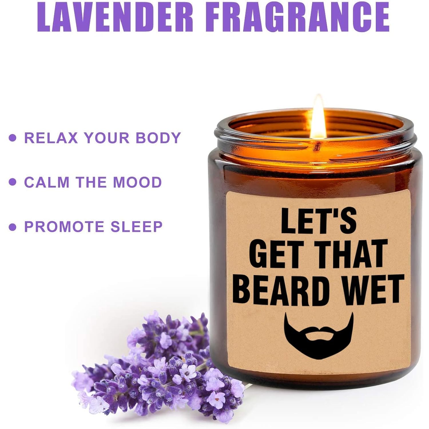 Let'S Get That Beard Wet Candle - Funny Candle - Sexual Gift - Gift For Him - Funny Gift For Husband - Funny Boyfriend Gift - Valentine